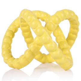 DOVDOV Yellow Geometric Knot Decor, Yellow Shelf Decor Aesthetics, Irregular Knot Decorative Sculpture for Room Living Room TV Cabinet Office Cabinet Coffee Table Above Decorative Accents.