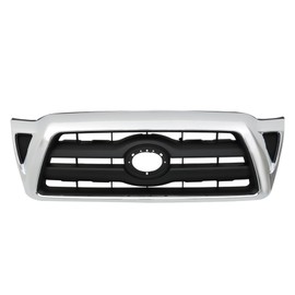 waltyotur Front Grille Chrome Frame Black Insert TO1200268 Replacement for 2005-2008 Tacoma