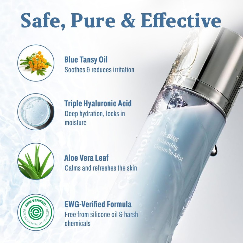 Carenology 95 - RE:BLUE Balancing Cream-In-Mist 4.05 FL/OZ, 120 ml