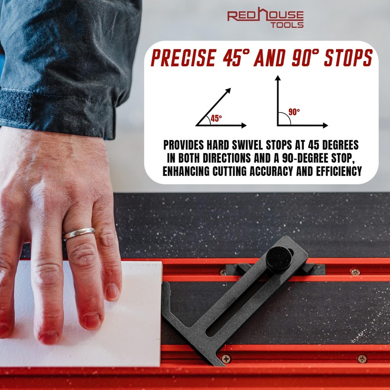 RED HOUSE TOOLS Multi-Angle Swivel Stop Block - Compatible with