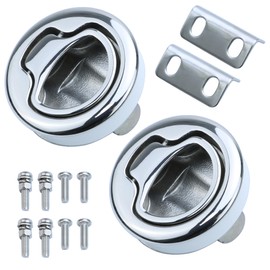 Boat Slam Latch 2" Deck Hatch Latch Lift Handle Flush - Marine Grade 316 Stainless Steel Boat Latches with Pull Handle, Pack of 2 for RV, Boat, and Camper Trailer - Durable and Easy to Install