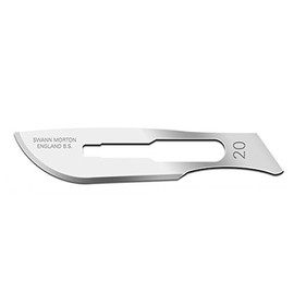 Swann-Morton Carbon Steel Blade, N. 20, Sterile (Pack of 100)
