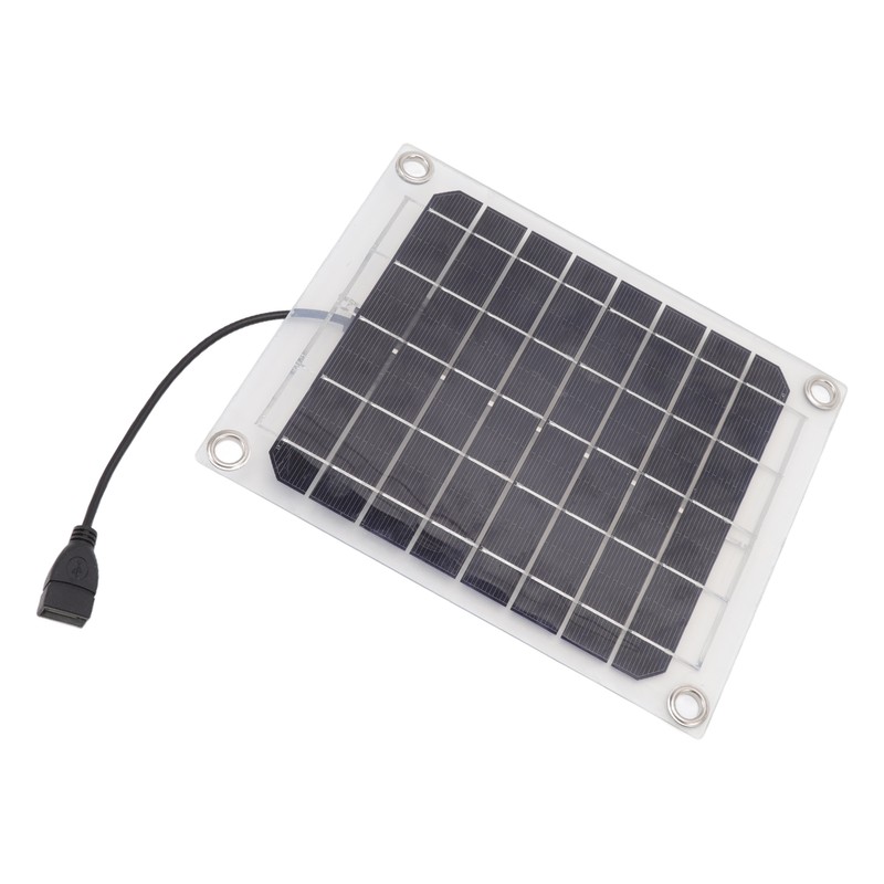 Solar Panel 10W USB Output Transparent Design Double Sided Power