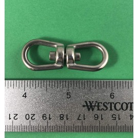 US Stainless Stainless Steel 316 Anchor Swivel Eye and Eye 4mm or 5/32" Marine Grade