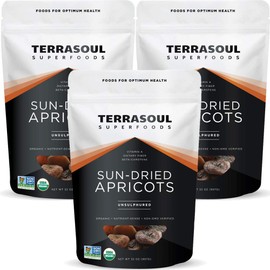Terrasoul Superfoods Organic Apricots, 6 Lbs (3 Pack) - Sun-dried | Unsulphured | Fiber