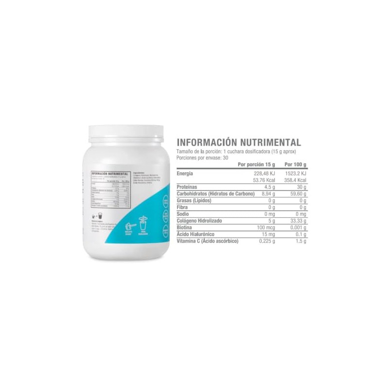 Life180 Colágeno Hidrolizado Polvo Azúcar 450 5gr Por Porción Porciones