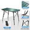 VILLEY Portable Camping Table with Adjustable Legs, Lightweight Aluminum Folding