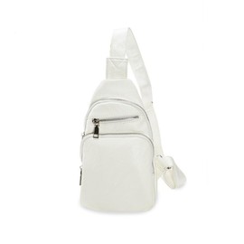 Small Sling Bag for Women Crossbody Leather Crossbody Fanny Packs Chest Bag for Men Travel Gifts (white)