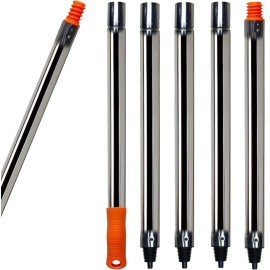 Sackorange 5 PCS Total 6.5 Ft Extension Pole, Paint Roller Stainless-Stee