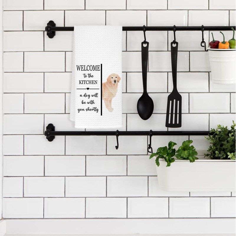 Funny Kitchen Hand Towels Dishcloths for Dog Mom Dad Labrador