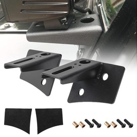 A-Pillar Lower Corner Windshield Hinge Work Light Auxiliary Mounting Brackets For 2007-2017 Wrangler JK/JKU (Black)