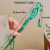 2Pcs Green Chinese Hair Sticks for Buns French Hair Pins