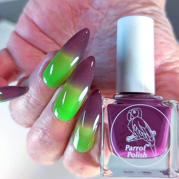 Parrot Polish Plums and Mints Thermal Nail Polish Plum to