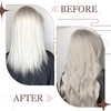 Hetto Clip in Hair Extensions Real Human Hair Platinum Blonde