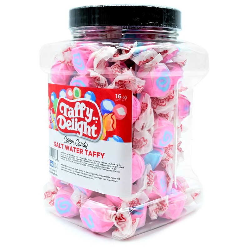 Taffy Delight Salt Water Taffy (16oz, Cotton Candy)