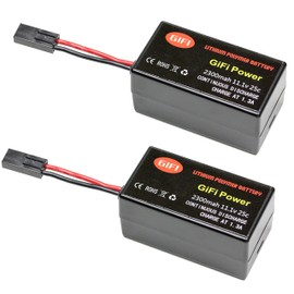 2-Pack 2300mAh HIGH Capacity LiPo Battery for Parrot AR.Drone 2.0 & Power Edition (2 Batteries)