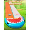 SLOOSH Water Slides with 2 Inflatable Boards,22.5ft Double Lane Lawn