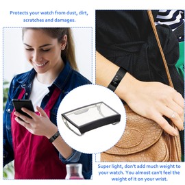 jojofuny 3/4 Compatible Full Screen TPU Cover Protective Electroplated Watch Case