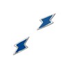 Sterling Silver Enameled Lightning Bolt Post Earrings, Blue