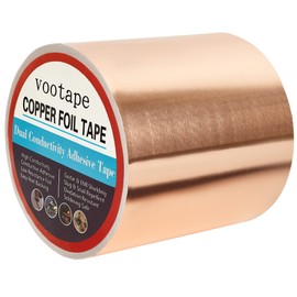 vootape Copper Foil Tape [4 inch x 33ft] with Double-Sided Conductive Adhesive for Guitar, Electrical Repairs, Crafts, Garden, Soldering, Grounding, EMI Shielding, Paper Circuits, Stained Glass