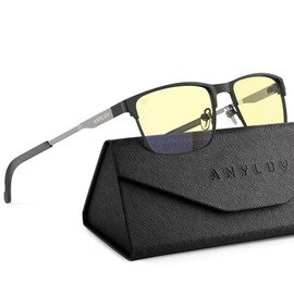 ANYLUV Blue-Light-Glasses Men Blue-Light-Blocking Glasses: Blue Light Gaming Glasses Anti Eyestrain UV Protection