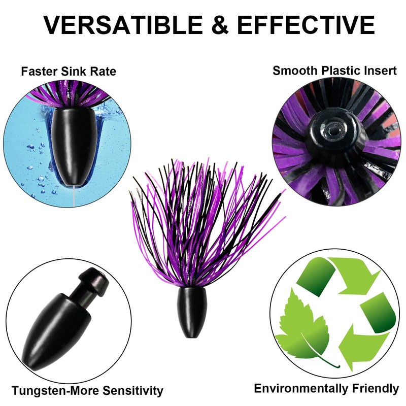 THKFISH Tungsten Sinker Tungsten Sinker Tungsten Punch Rig 42g 2pcs