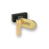 Clipper Shiny Gold full Metal lighter Refillable+clipper box+raw three tree