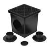 NDS 1200BKITRTL1PK Square Catch Basin Drain Kit with 2-Opening Catch