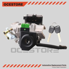 OCESTORE 35100-SDA-A71 Ignition Switch Lock Cylinder Assembly 06350-SAA-G30 for CRV FIT Odyssey Ac-Cord 2 Keys 48 Chips