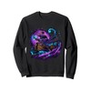 Piratenmagier: ein Zauberer mit Zauberstab im kosmischen All Sweatshirt