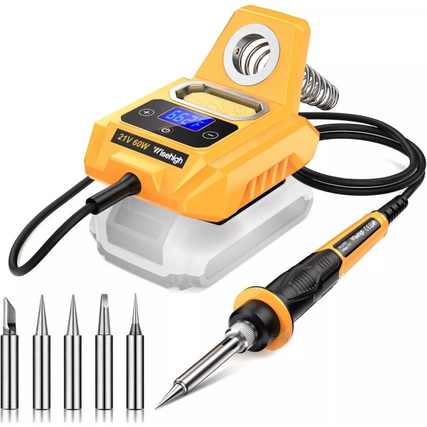 Wisehigh Cordless Soldering Station for Dewalt 20V Max Battery, Fast