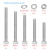 M8 Screw Nut Set, Stainless Steel Hex Screws Assortment with
