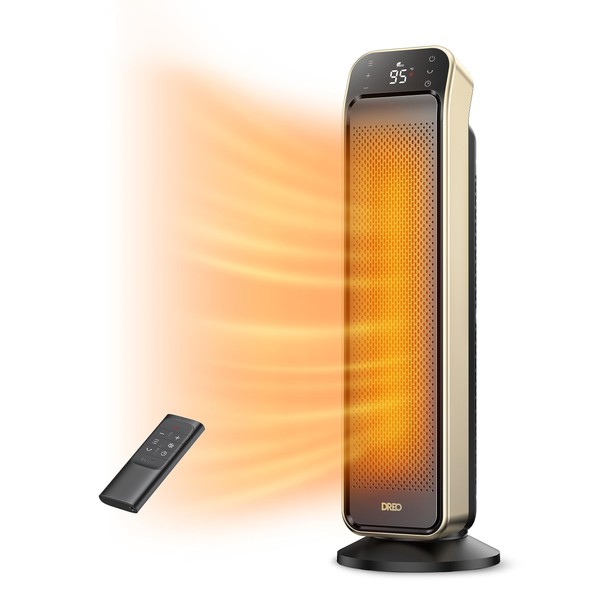 Dreo Space Heater Indoor, 25" 11.5ft/s Fast Portable Room Heater