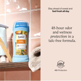 Suave Antiperspirant Deodorant For Women, Invisible Underarm Deodorant, 48hr Odor & Wetness Protection, Mango Citrus, Sensitive Skin Deodorant Solid Stick, 2.6 oz (12 Bulk Pack)