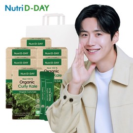 G Nutr D Day Real 100 Organic Curly Kale 30 sachets x 6 Total 180 sachets + Shopping Bag / G뉴트리디데이 리얼 100 유기농 컬리케일 30포 x 6개 총 180포 + 쇼핑백
