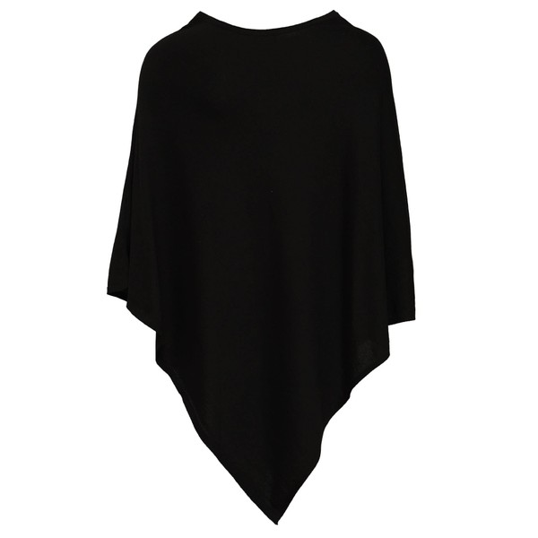 Cashmere Dreams Twin Heart Poncho Scarf with Cotton – High