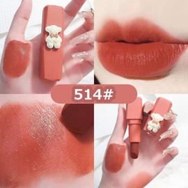 HENGFANG Bear Matte Lipstick Velvet Soft Mist 3.8g Lipstick (514#)