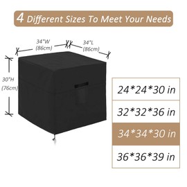 Air Conditioner Cover for Outside Unit, Heavy Duty Large Universal Veranda, Winter AC Cover for Standard American Furniture Central Outdoor 34 x 34 x 30 inch