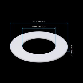 PATIKIL Flat Washers, 10 Pcs 102mm OD 57mm ID 3mm Thickness DN50 PTFE Seal Washers Flange Gasket Sealing Gasket for Faucet Pipe Water Hose