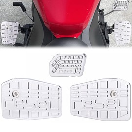 TDZ 𝟐𝟎𝟏𝟕-𝟐𝟎𝟐𝟒 Chrome Wide Foot Pegs Pedals Rest Footpegs Pads + Brake pedal for Honda Rebel CMX 300 500