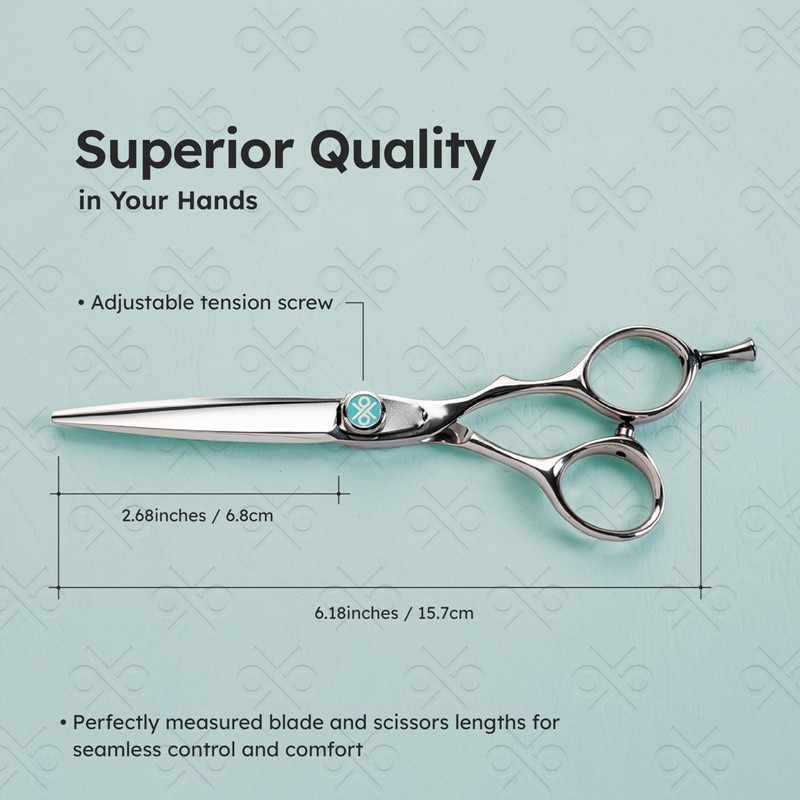 6" Professional Hair Scissors – Barber Shears Made with Premium