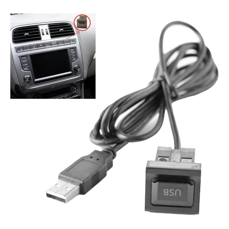 Usb Para Coche Con Cubierta Antipolvo, Panel De Extensión Us