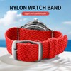ULLCHRO Unisex Perlon Nylon Bracelet with Stainless Steel Silver Buckle,