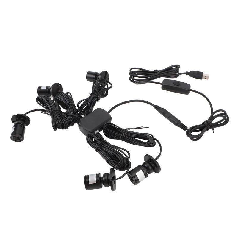 5pcs Mini LED Spot Lights USB 5V 6.6ft Warm Light