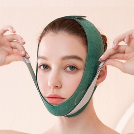 V-Line Lifting Mask Band Jowl, Cheeks, Double Chin, Square Chin - Green / 브이라인 리프팅 마스크밴드 턱살 볼살 이중턱 각진턱 - 그린