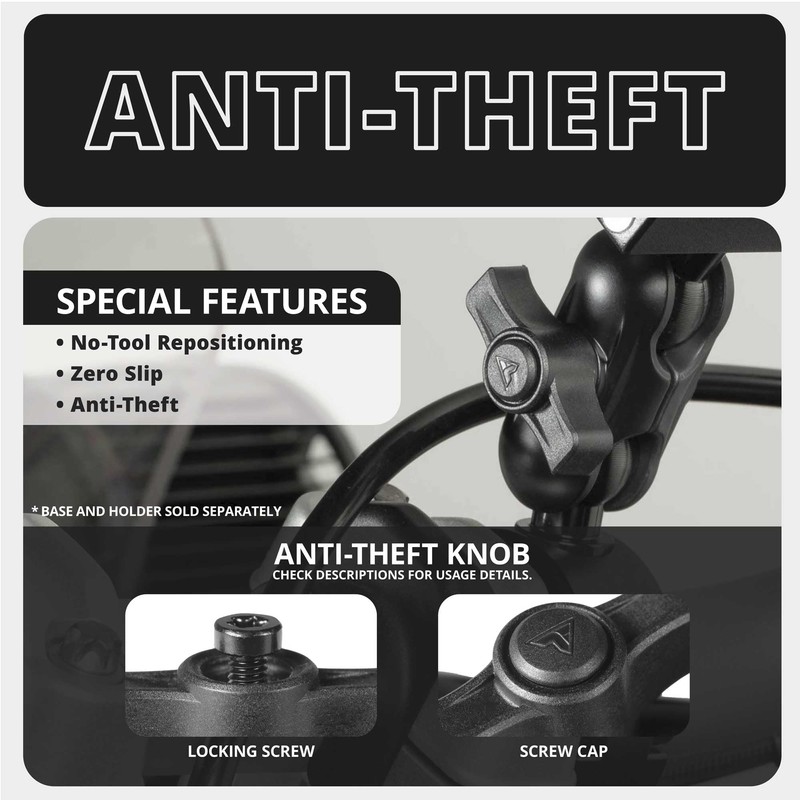 Tackform 2" Long Metal 20mm Ball and Socket Arm DuraLock