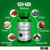 5h8 Resveratrol 90 Cáps Con 250 Mgs Frutos Rojos Con