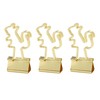 100 Pcs Binder Clips Gold Animal Shape Strong Clamping Force