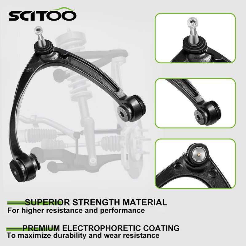 SCITOO 10pcs Suspension Kit Outer Inner Tie Rod End w/Boot