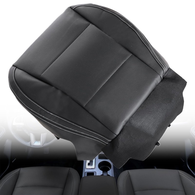 NLQR Front Driver Bottom Seat Cover Replacement Perforated Microfiber Leather